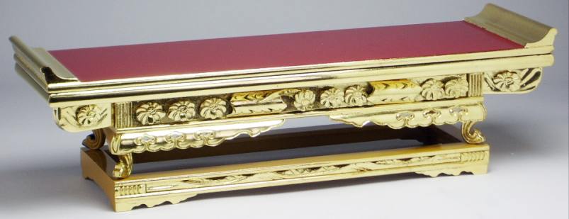 仏具備品 前卓 取り次ぎ彫 純金箔18号 真宗大谷派（東）用 貨物輸送無料