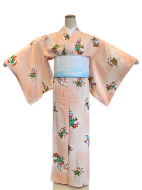 【中古】仕立て上がりリサイクル着物　小紋 【013】