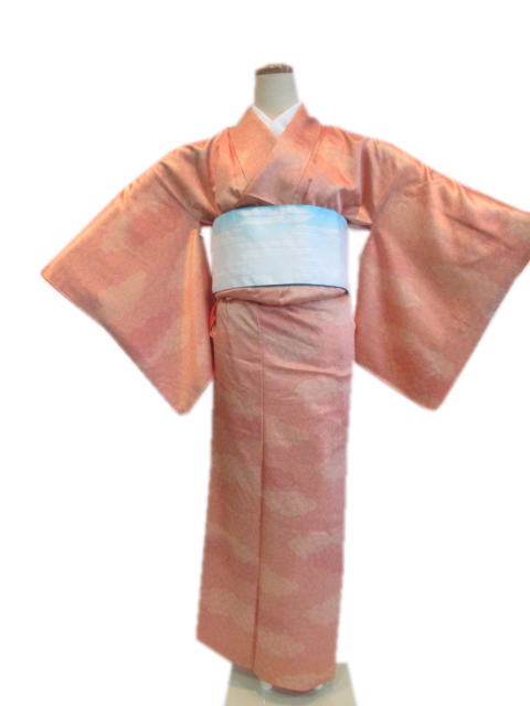 【中古】仕立て上がりリサイクル着物　小紋 【014】