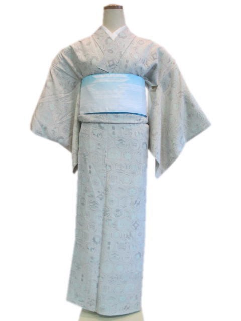 【中古】仕立て上がりリサイクル着物 紬【010】