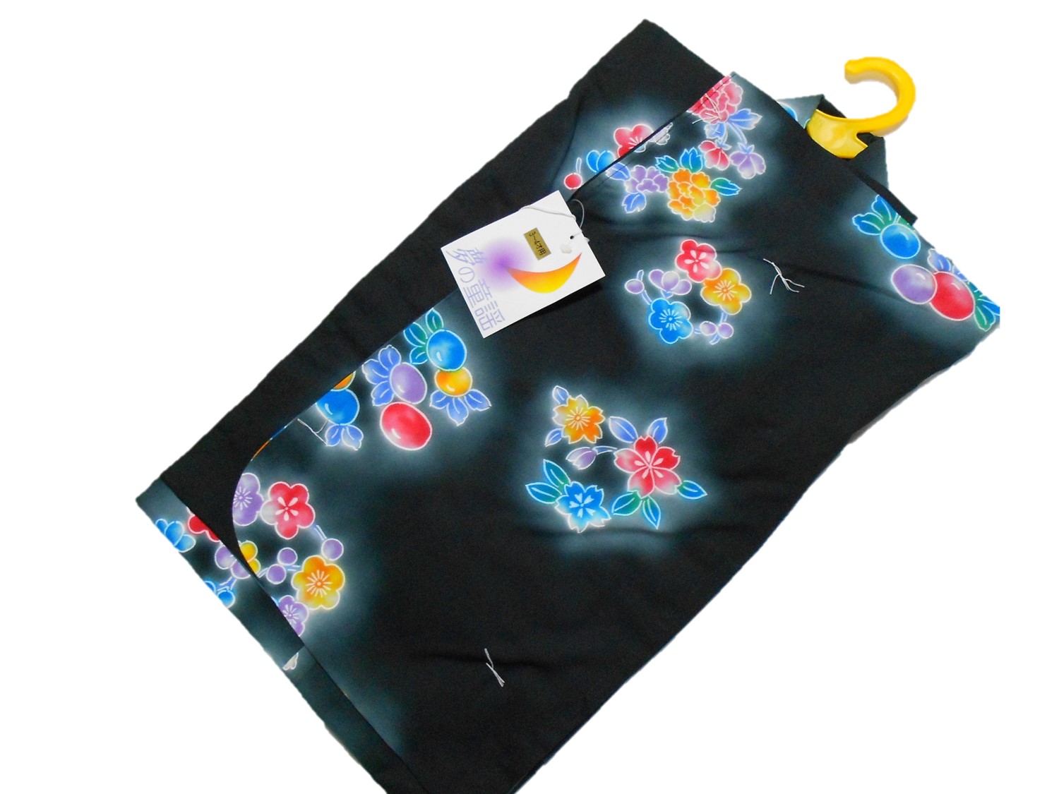 子供浴衣【3～4才用】【90サイズ】【黒地】【日本製】｜はせ川京染店　店