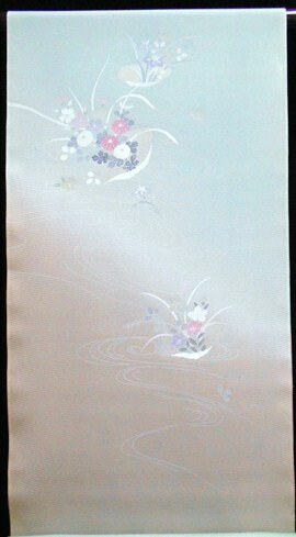 絽付下反物【正絹】【夏物】【グリーン】【手描き】【駒絽】【未仕立て】【日本製】【五泉】【在庫処分品】【送料無料】