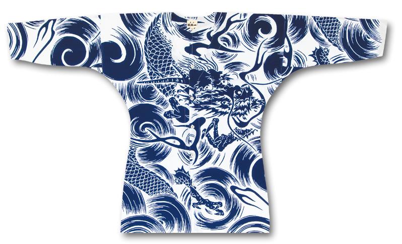 鯉口シャツ【江戸一】【手拭】【雲龍】【特大】｜はせ川京染店　店