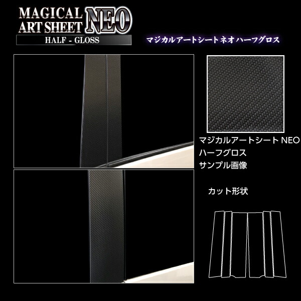 【20％OFFは4/1-10まで】カーボンシート セレナ C27 ピラー スタンダードセット ノーマルカット ブラック アートシートNEOハーフグロス ハセプロ 日産 MSNHG-PN60
