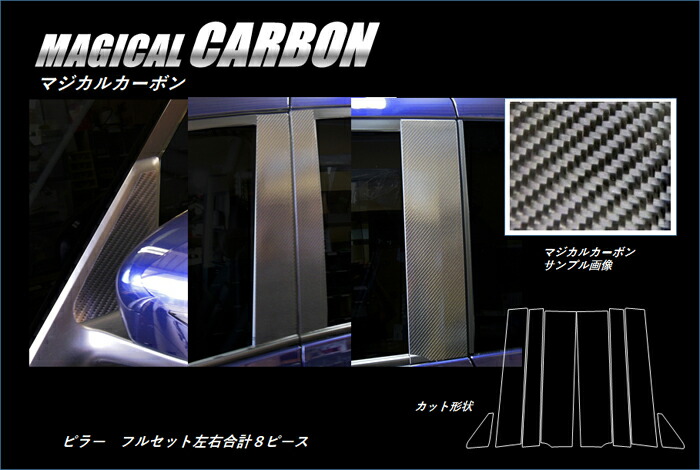 【20％OFFは4/1-10まで】カーボンシート セレナ C27/e-POWER ピラーフルセット バイザーカットタイプ マジカルカーボン ハセプロ 日産 CPN-VF60