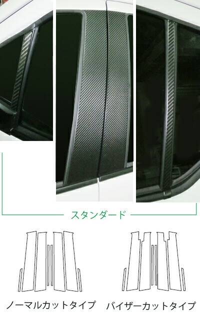 【20％OFFは4/1-10まで】カーボンシート ハセプロ マジカルアートシート ピラースタンダードセット バイザーカットタイプ トヨタ アクア NHP10系 2011.12～ MS-PT70V