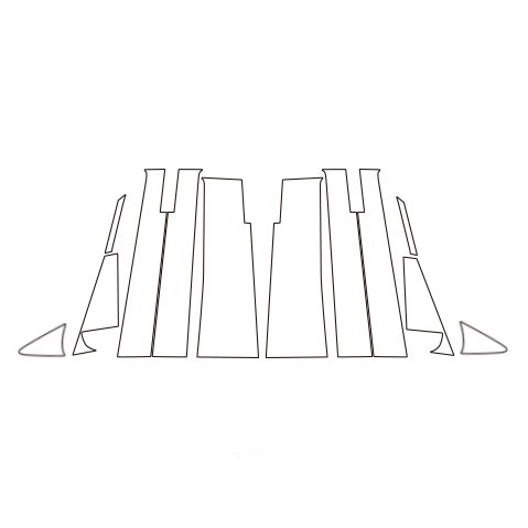 【20％OFFは4/1-10まで】カーボンシート デリカ D:5 CV1W 後期ディーゼル ピラーフルセット バイザーカットタイプ マジカルカーボン 三菱 外装 傷防止 汚れ 保護 アクセサリー ハセプロ CPM-VF31II
