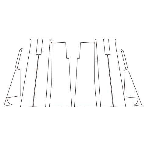 【20％OFFは4/24-27】カーボンシート デリカ D:5 CV1W 後期ディーゼル ピラースタンダードセット バイザーカットタイプ マジカルアートシートNEO 三菱 外装 傷防止 ハセプロ MSN-PM31VII