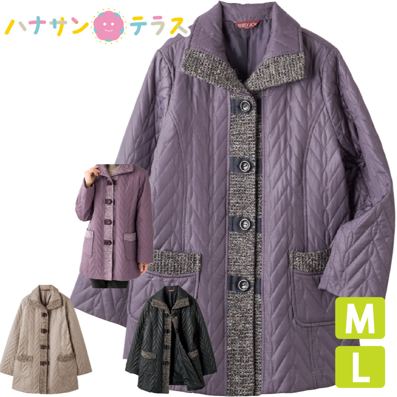 コート 用 トップス 切替 レディース 介護用品 服 あたたかい トップス 90代 切替 シニアファッション M L 60代 女性 薄中綿 部屋着 70 代 シニア 婦人 高齢者 ニット 普段着 80代 おしゃれ 秋冬