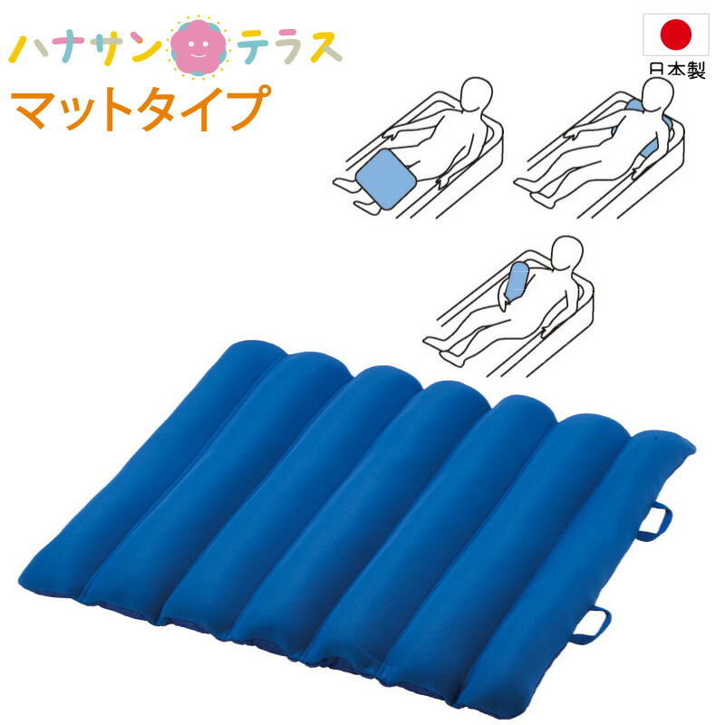 珍しい その他 2 Ii 入浴サポートクッション 自沈型 浴槽用 浴室 クッション お風呂 マットタイプ デイケア 入浴サービス 介助 特殊浴槽 病院 施設 介護 ビーズクッション エンゼル ブルー 1126 E