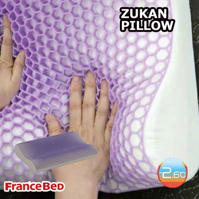 フランスベッド ズカンピロー 放熱居敷き内蔵まくら ZUKAN（頭寒）ピロー 60×40糎