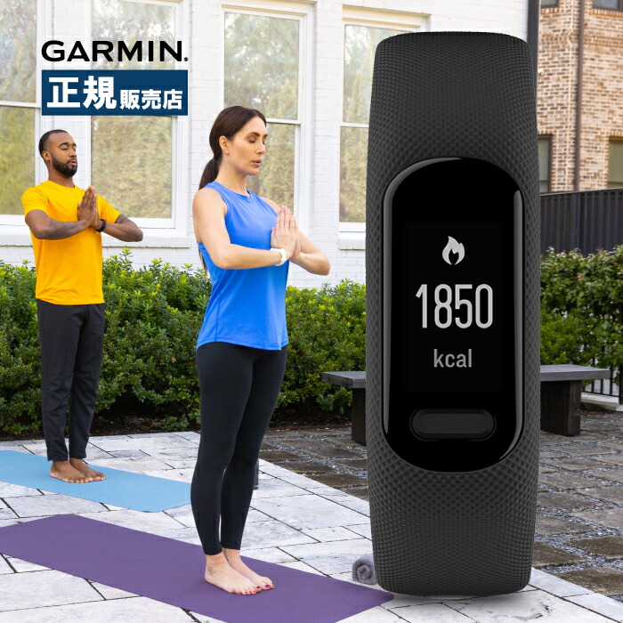 Garmin ガーミン vivosmart 5 ヴィヴォスマート 010-02645-64 アクティビティトラッカー メンズ レディース 健康管理 歩数 心拍 血中酸素 睡眠モニタリング 通知機能 ブラック Lサイズ｜HASSIN online shop 15,260円