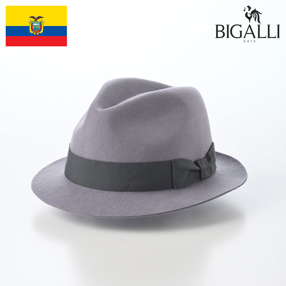 【新品タグ付き】BIGALLI ビガリ ウールハット 〈アベル〉　中折れ帽 楽天市場】BIGALLI 中折れハット ウールフェルト 帽子 メンズ 秋