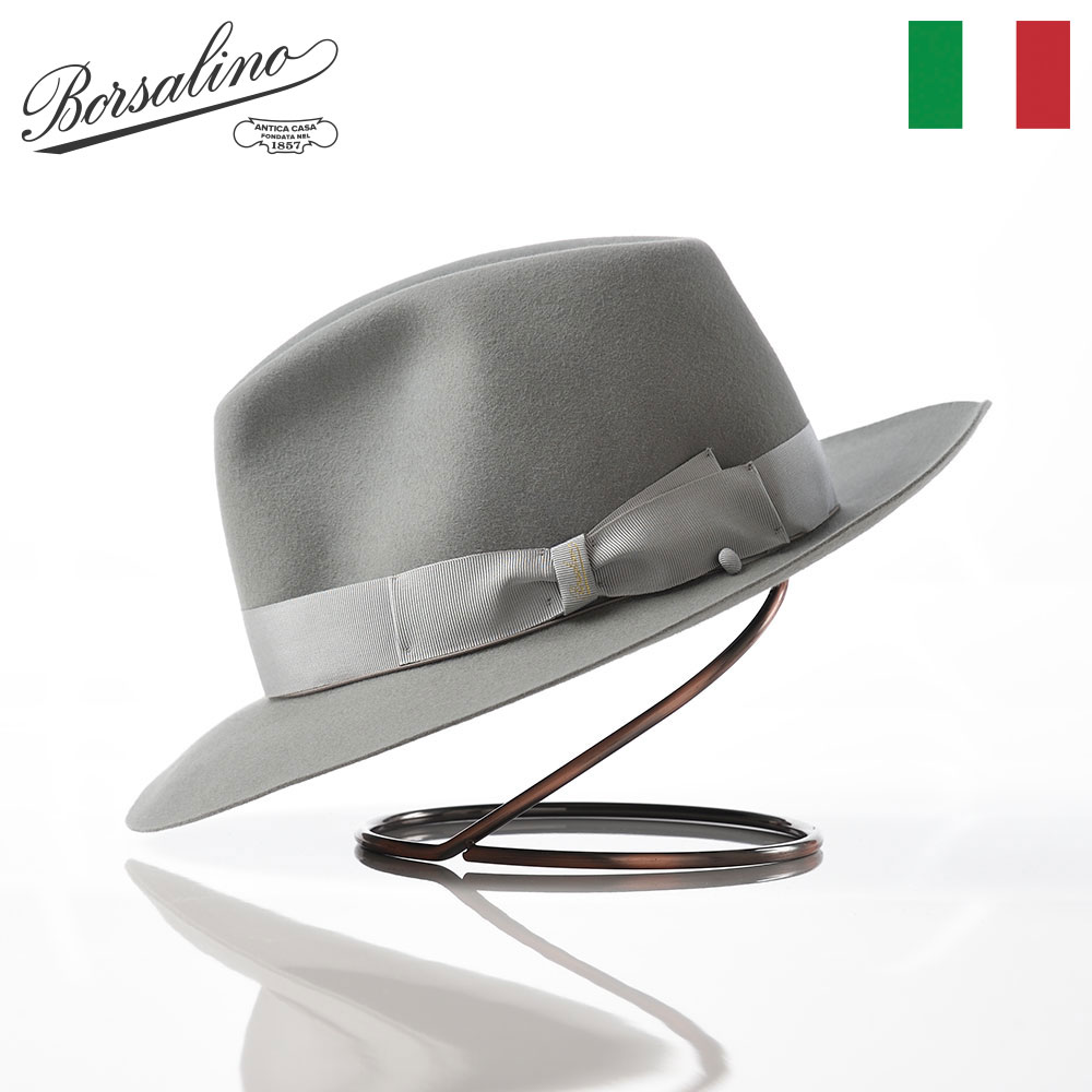 楽天市場】Borsalino ボルサリーノ 中折れハット フェルト帽 メンズ 父