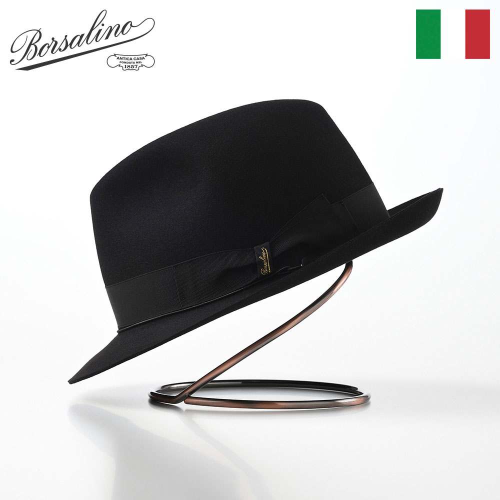 楽天市場】Borsalino ボルサリーノ 中折れハット ビーバーフェルト帽 