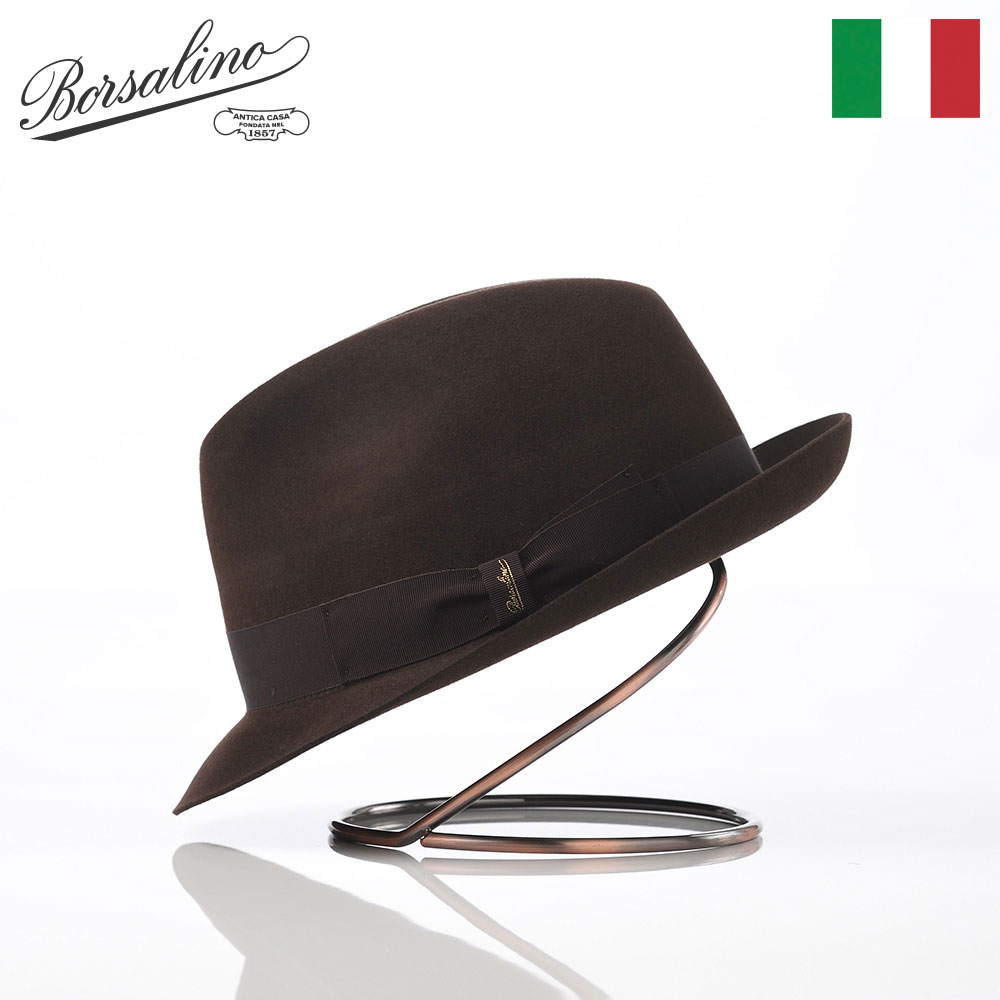 楽天市場】Borsalino ボルサリーノ 中折れハット フェルト帽 つば短め 