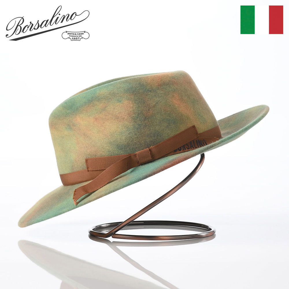 【Sk】　Borsalino ウールハット イエロー 1857 Sk】 Borsalino ウールハット イエロー 1857 帽子