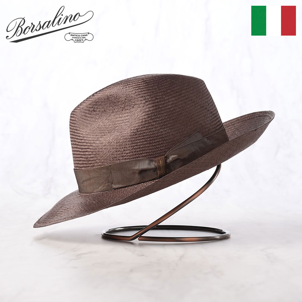 楽天市場】Borsalino ボルサリーノ ラフィアハット 中折れハット