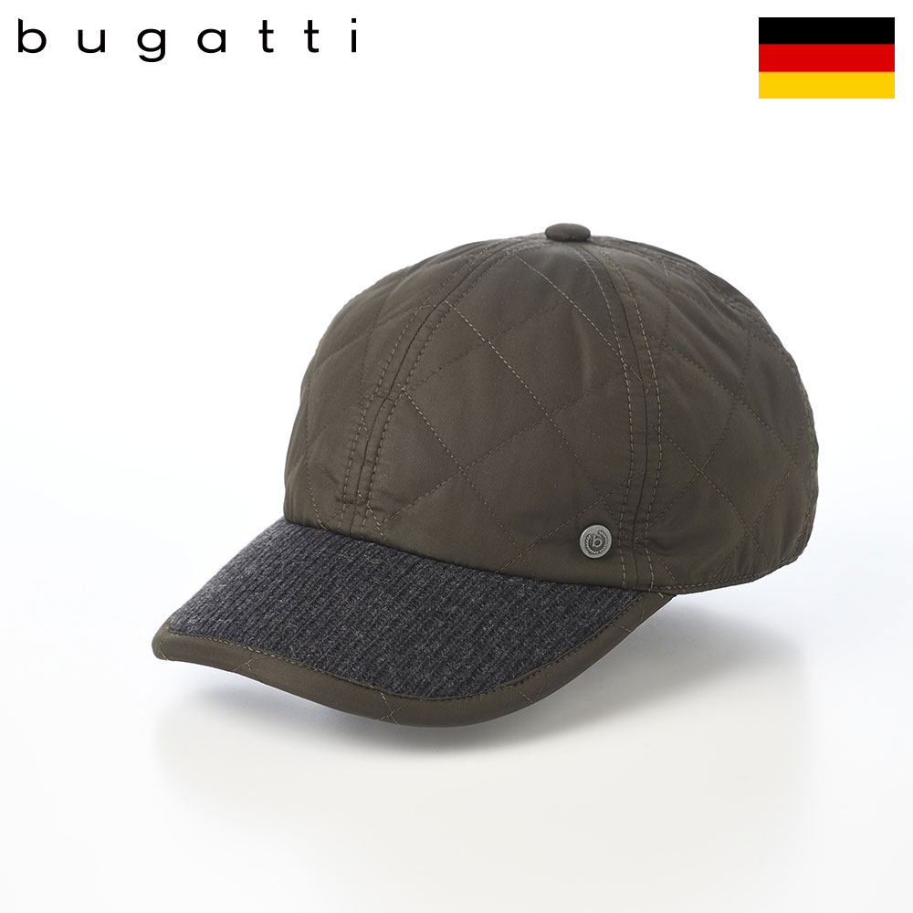 bugatti ブガッティ 帽子 キャップ cap 耳当て 秋 冬 ブランド メンズ レディース ユニセックス カジュアル おしゃれ ファッション小物 紫外線 uv対策 Quilting Cap(キルティング キャップ) 629239 ダークオリーブ ギフト|メンズハット・帽子専門店 時谷堂