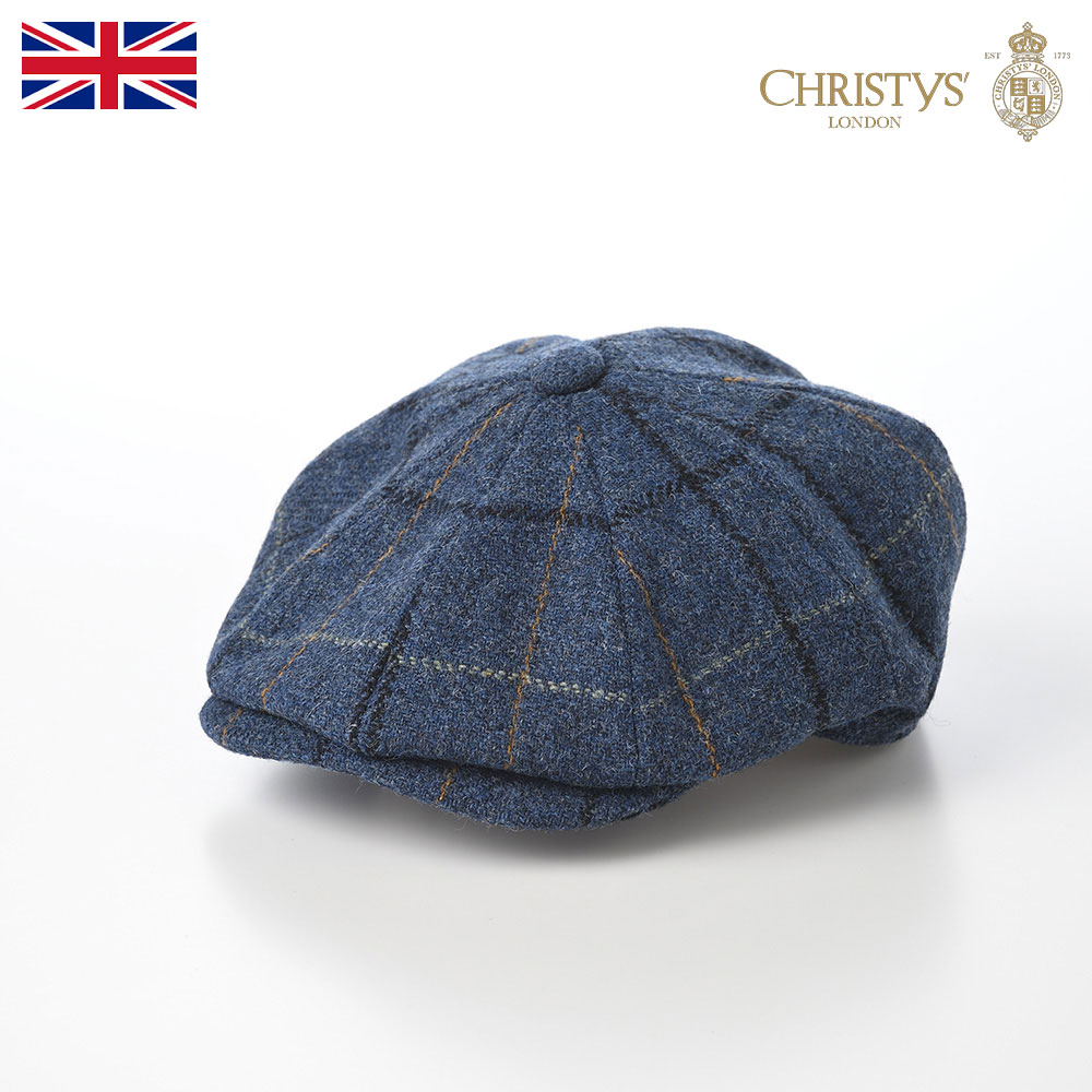 CHRISTYS' LONDON ハンチング ツイード 千鳥　タグ付きXL Christies ハリスツイード 帽子ブランド クリスティーズ