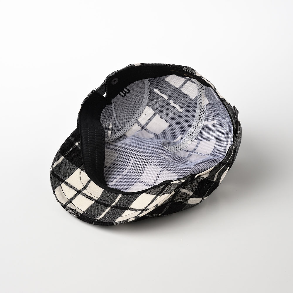 Off Daksセール ダックス 帽子 ハンチング帽 キャップ メンズ 春 夏 大きいサイズ サイズ調節可 Cap チェック柄 おしゃれ カジュアル 普段使い 日本製 イギリスブランド Daks Sidefree Hunting Check サイドフリーハンチング チェック D1697 ブラック ギフト