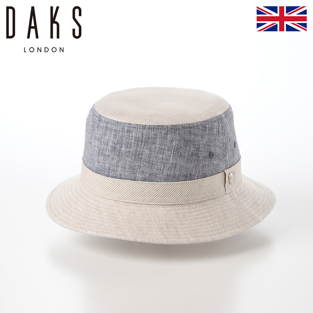 DAKS バケットハット サファリハット 帽子 メンズ レディース ソフトハット おしゃれ カジュアル イギリス ブランド ダックス Hat Combi Linen(ハット コンビリネン) D1822 ベージュ 8,151円