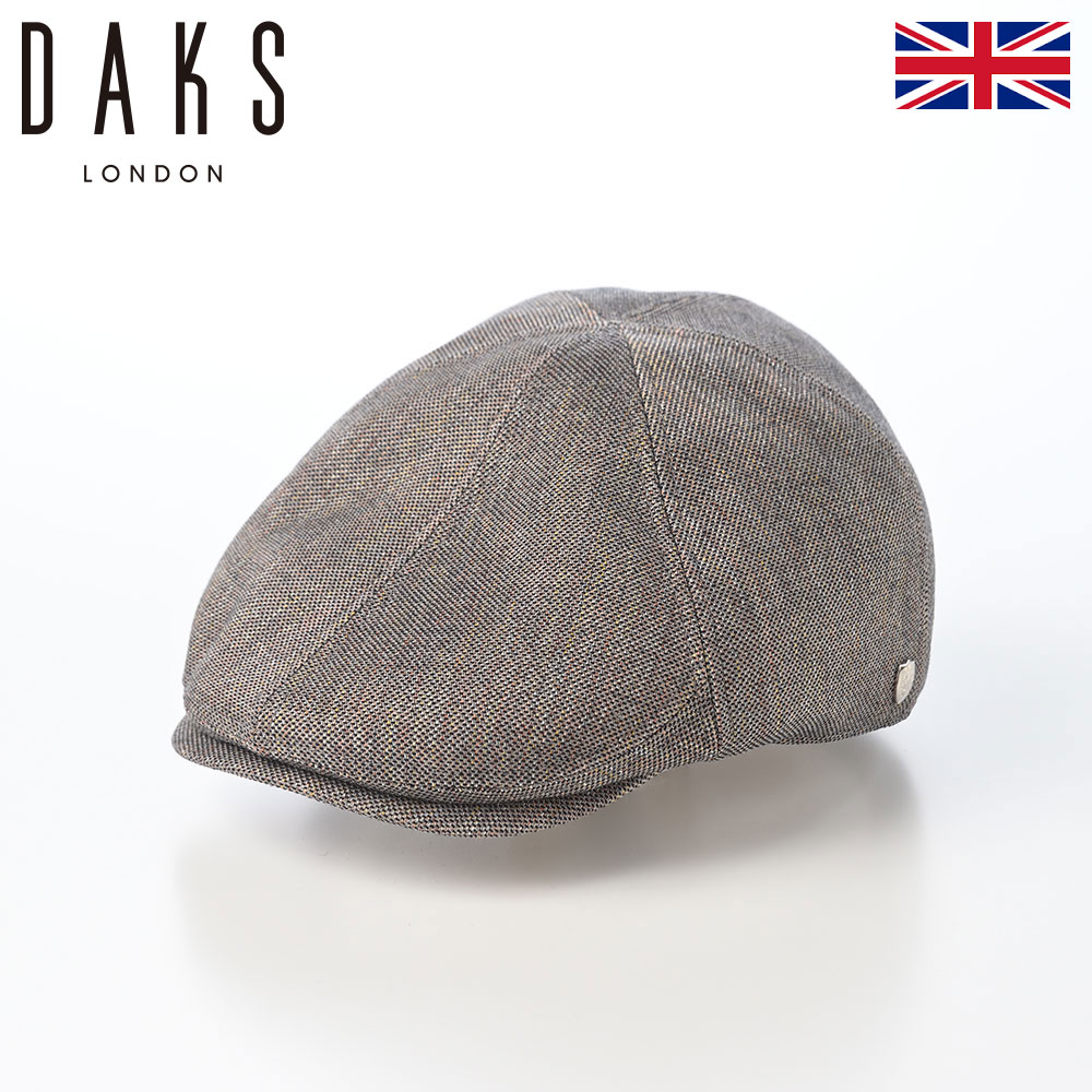 DAKS 帽子 ハンチング帽 メンズ レディース キャップ 鳥打帽 おしゃれ カジュアル イギリス ブランド ダックス 6P Hunting Melange Tweed(6Pハンチング メランジ ツイード) D1904 グレー
