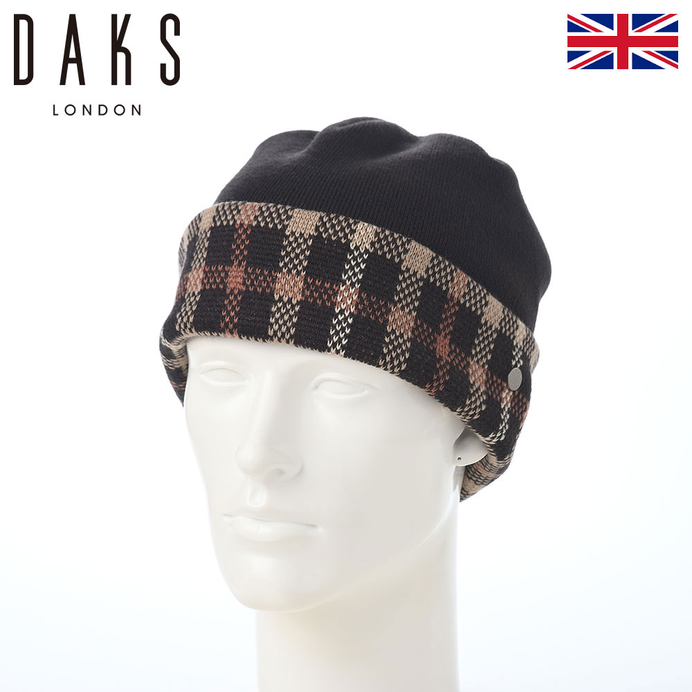 ダックス 帽子 キャップ CAP メンズ ニット帽 おしゃれ カジュアル 普段使い タウンユース イギリスブランド Knit Watch THERM-IC Select(ニットワッチ サーミックセレクト) D1942 ブラックハウス