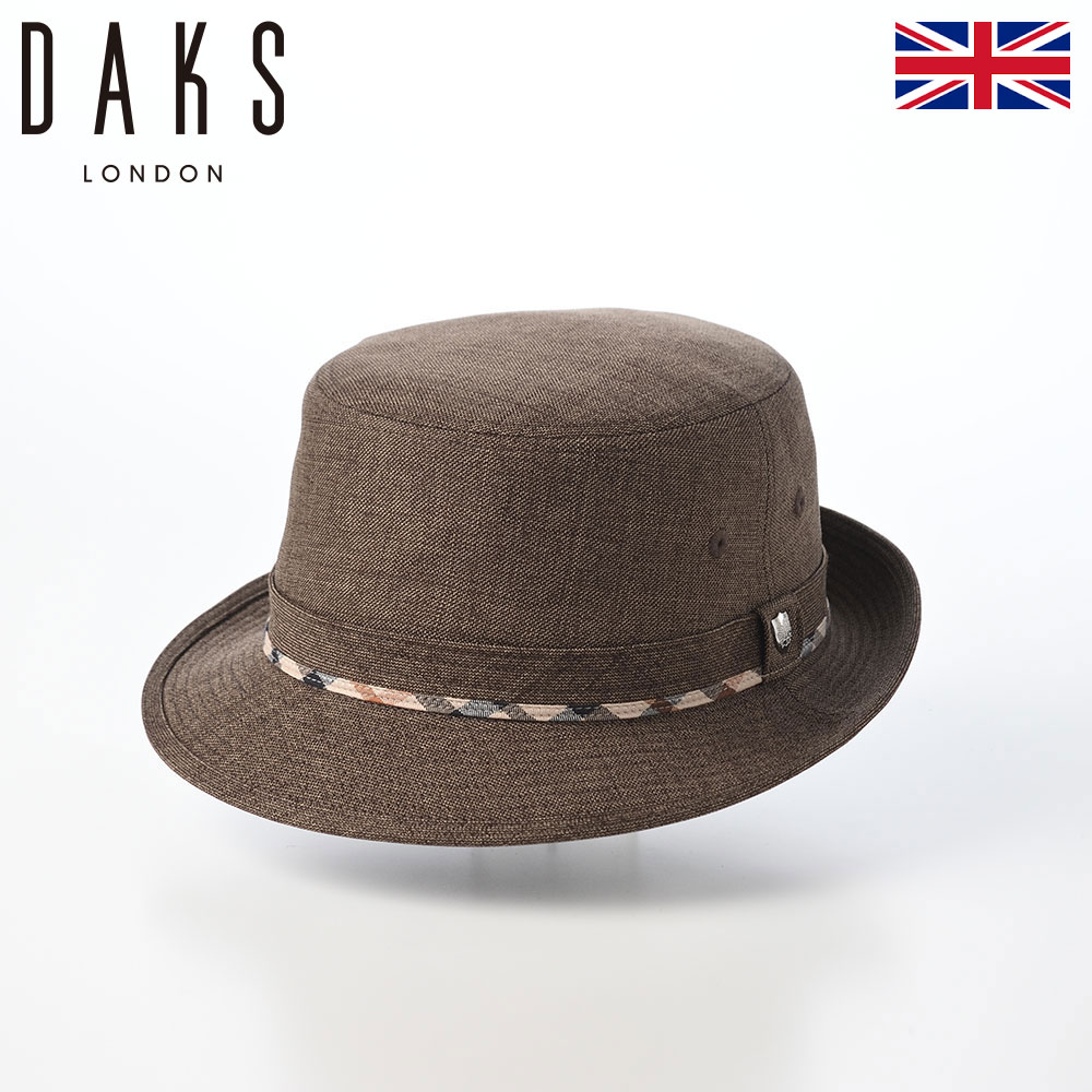 DAKS 帽子 中折れハット ソフトハット メンズ レディース おしゃれ カジュアル ブランド ダックス Alpen Foldable Wash Sharkskin（アルペン フォルダブルウォッシュ シャークスキン） D2033 ブラウン