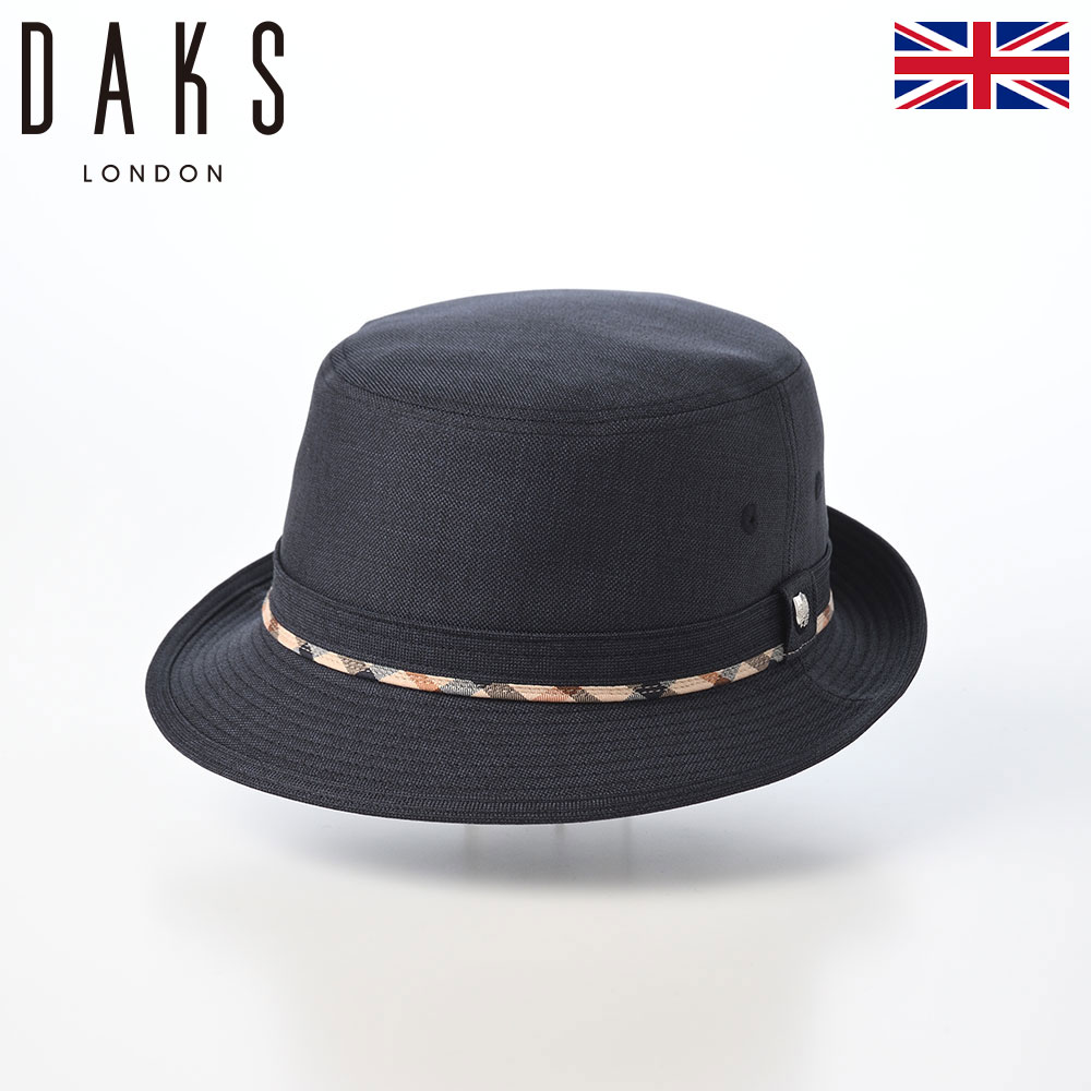 DAKS 帽子 中折れハット ソフトハット メンズ レディース おしゃれ カジュアル ブランド ダックス Alpen Foldable Wash Sharkskin（アルペン フォルダブルウォッシュ シャークスキン） D2033 ネイビー ギフト｜メンズハット・帽子専門店 時谷堂