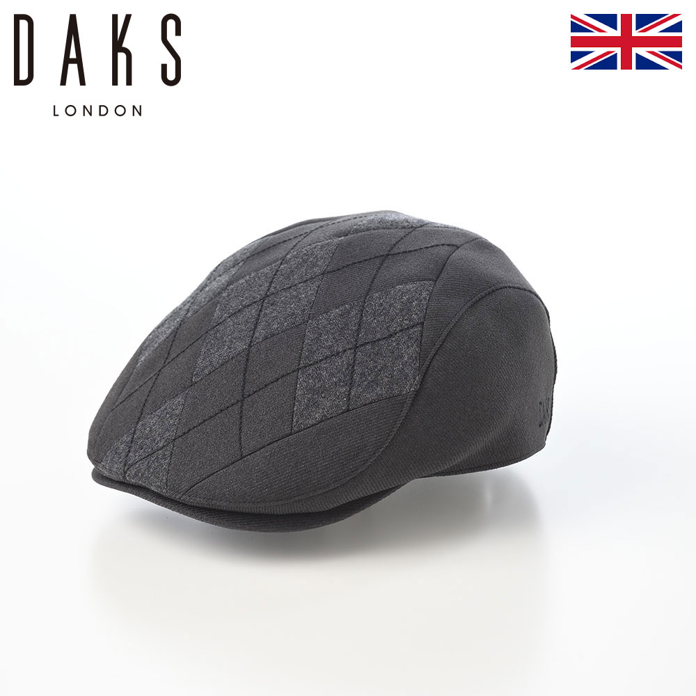 DAKS 帽子 ハンチング帽 メンズ レディース キャップ 鳥打帽 おしゃれ カジュアル ブランド ダックス Hunting washable Argyle（ハンチング ウォッシャブル アーガイル） D2035 チャコール 10,544円