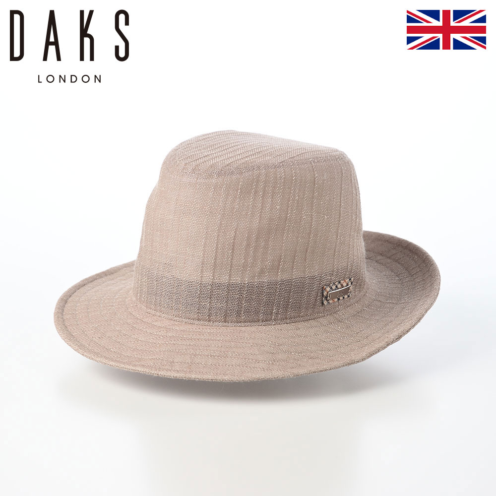 ソフトハット メンズ レディース 日本製 春 夏 大きいサイズ アウトドア リネン カジュアル DAKS ダックス Manish KARAMI Linen minicheck D3003 サイズ調整 uv ライトベージュ 熱中症 暑さ 紫外線対策 ギフト プレゼント｜メンズハット・帽子専門店 時谷堂