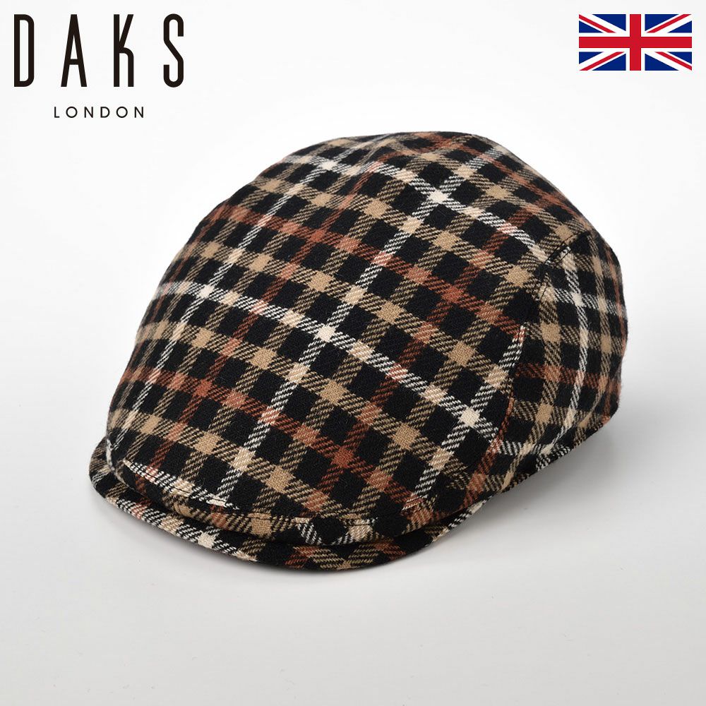 DAKS 帽子 ハンチング帽 メンズ 秋 冬 秋冬 ブランド 大きいサイズ レディース 紳士帽 防寒 ハウスチェック S M L LL ギフト 送料無料 英国ブランド タータンチェック Hunting Tartan Check(ハンチング タータンチェック) D3421 ブラックハウス