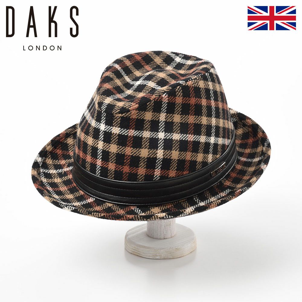 日本製 カジュアル DAKS ダックス Safari Tartan Check D3807c ブラックハウス ギフト プレゼント|メンズハット・帽子専門店 時谷堂