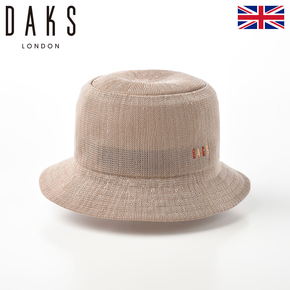 DAKS ダックス 帽子 バケットハット サファリハット オールシーズン被れる メンズ レディース 紳士帽 大きいサイズ サイズ調整 uv カジュアル アウトドア ブランド Safari LUSTLE YARN(サファリ ラスルヤーン) D3866 ベージュ ギフト|メンズハット・帽子専門店 時谷堂