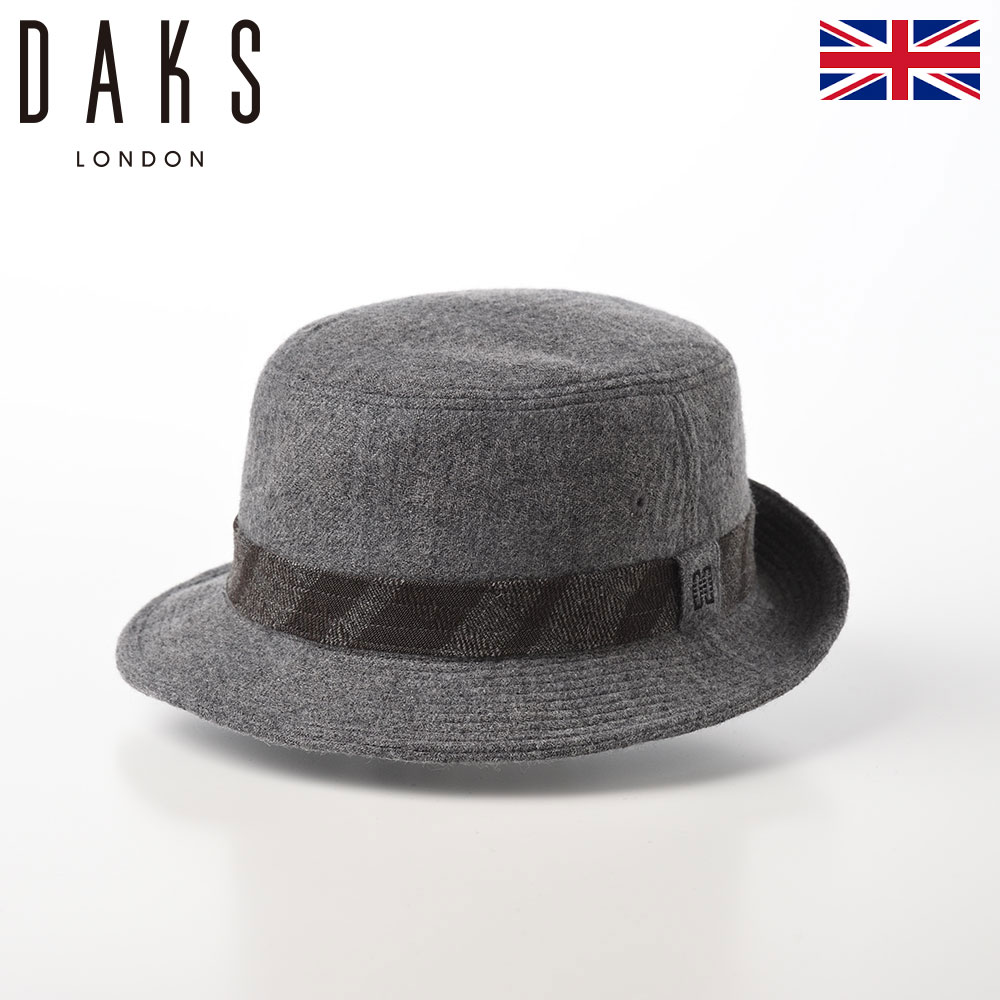 DAKS ダックス 帽子 バケットハット サファリハット メンズ レディース 秋 冬 紳士帽 大きいサイズ サイズ調整可 折りたためる カジュアル イギリス ブランド Alpen Wool Shadow Check(アルペン ウール シャドーチェック) D3876 グレー