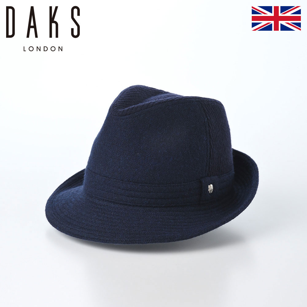 DAKSダックス　中折帽 帽子 ダックス 中折れハット へリンボン メンズ daks 帽子 秋冬