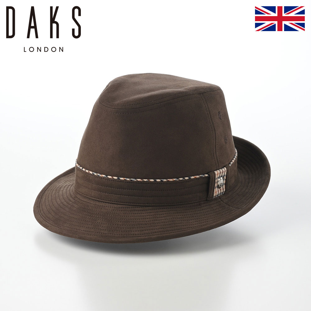 DAKS 帽子 中折れハット メンズ レディース 秋 冬 ソフトハット ソフト帽 おしゃれ 普段使い アウトドア カジュアル 防寒 ファッション小物 ブランド ダックス Hat AMARETTA(ハット アマレッタ) D3912 ブラウン ギフト｜メンズハット・帽子専門店 時谷堂