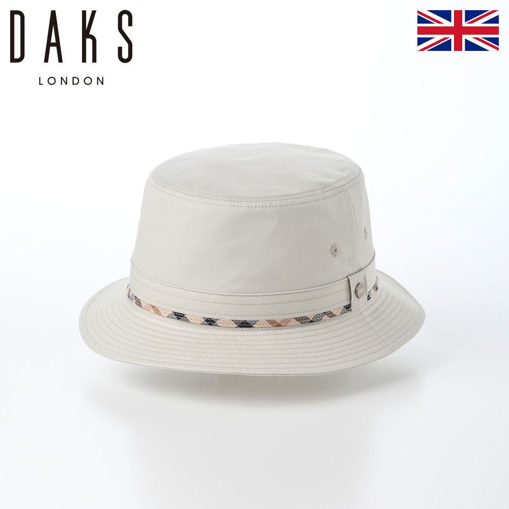 DAKS 帽子 バケットハット サファリハット メンズ レディース 秋 冬 ソフトハット ソフト帽 大きいサイズ アウトドア カジュアル ブランド ダックス Safari Coat Cloth Novel(サファリ コートクロス ノベル) D4146 グレー