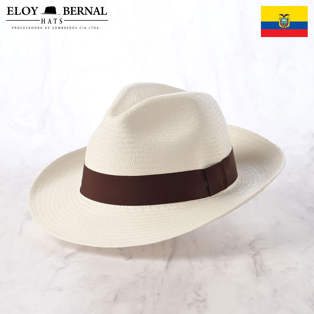ELOY BERNAL パナマ帽 メンズ 帽子 ブランド パナマハット 春 夏 本パナマ パナマ帽子 紳士帽子 中折れハット 中折れ帽 フェドラ 大きいサイズ エクアドル製 エロイベルナール ALIANZA NEU(アリアンサ ノイ) ブラウン ポイント5倍