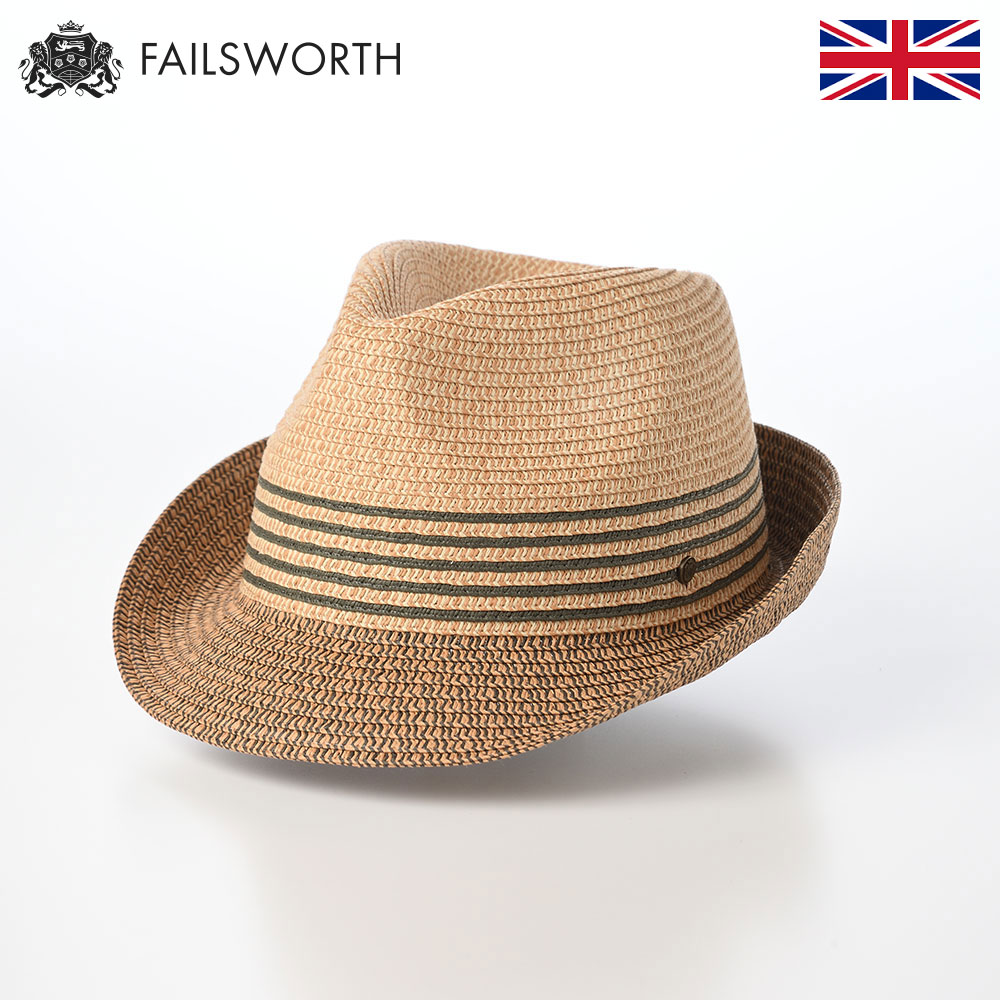 Failsworth 帽子 ストローハット 中折れハット 春 夏 メンズ レディース 麦わら帽 ソフトハット カジュアル イギリス 英国ブランド フェイルスワース Lucca Trilby(ルッカ トリルビー) ブラウン ポイント5倍