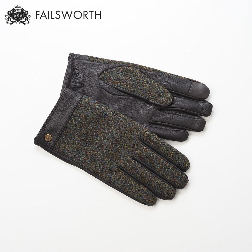 HarrisTweed ハリスツイード 手袋 グローブ スマホ対応 メンズ レディース 紳士 本革 ファッション小物 秋 冬 S/Mサイズ L/XLサイズ ギフト 送料無料 FAILSWORTH Harris Tweed Glove(ハリスツイード グローブ)2016 ギフト|メンズハット・帽子専門店 時谷堂