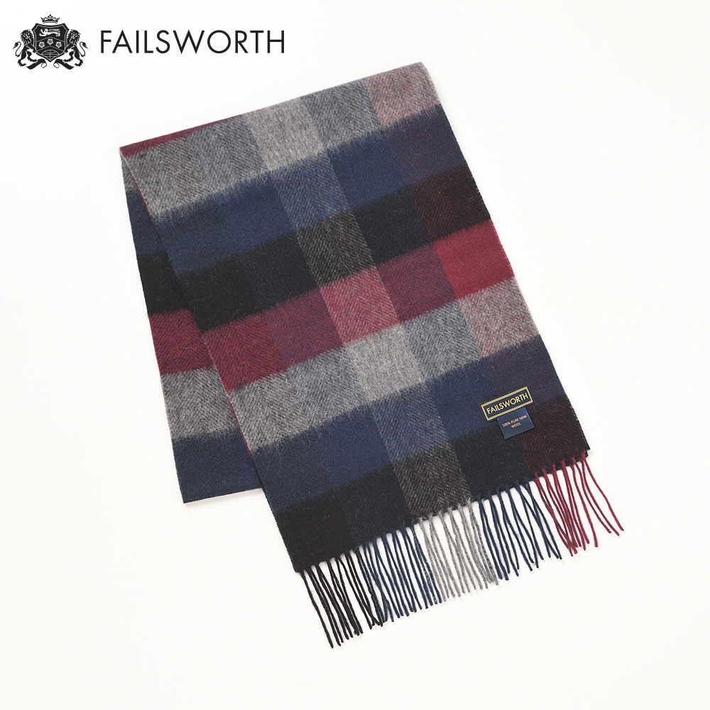 FAILSWORTH マフラー メンズ レディース 秋 冬 英国ブランド Check Scarf(チェック スカーフ) 376