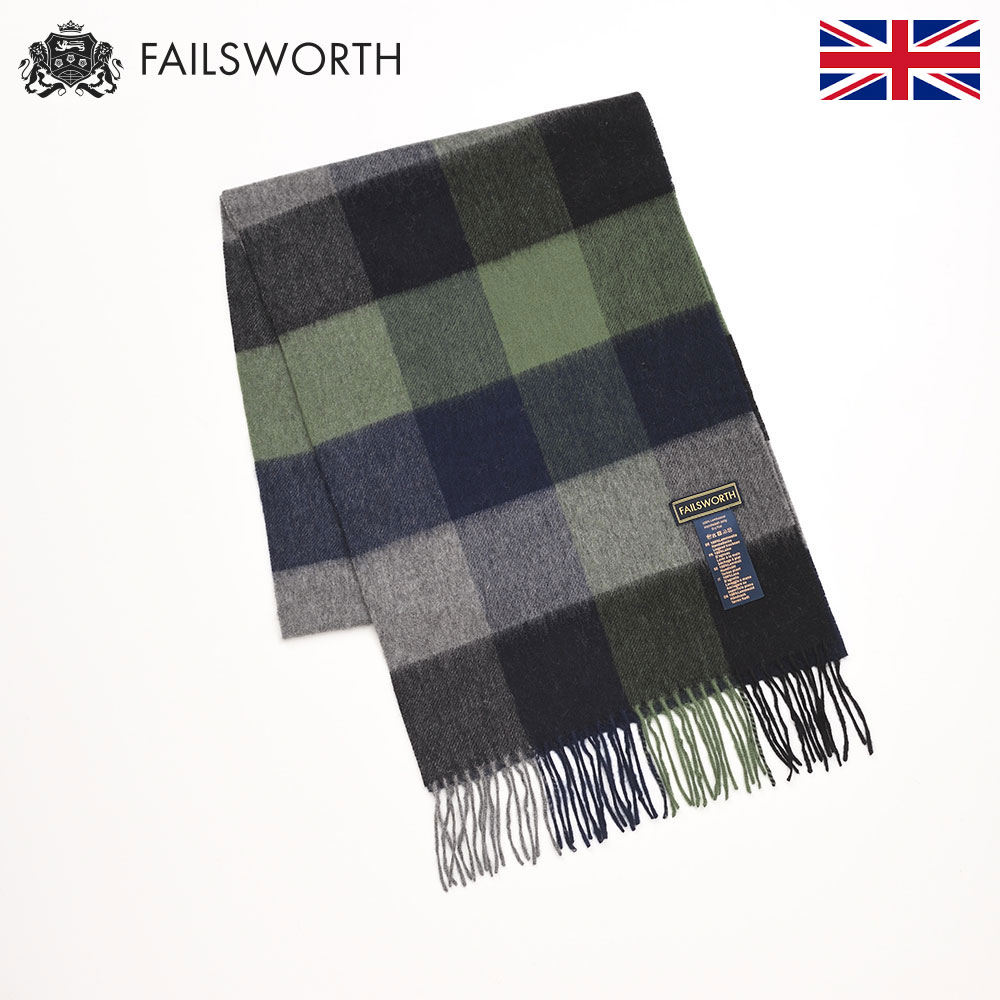 マフラー スカーフ メンズ レディース 秋 冬 英国ブランド 防寒 暖かい 通勤 Check Scarf 376 FAILSWORTH ギフト プレゼント｜メンズハット・帽子専門店 時谷堂