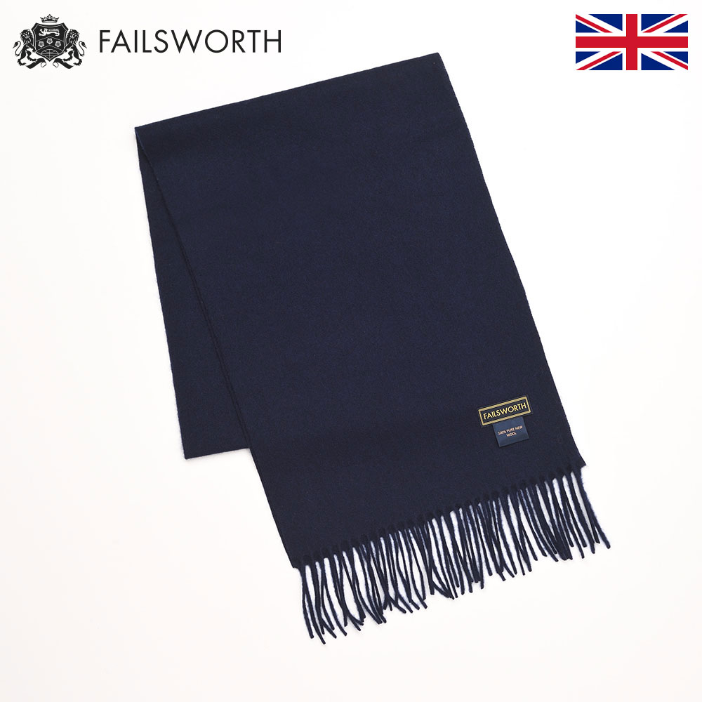 マフラー スカーフ メンズ レディース 秋 冬 英国ブランド 送料無料 防寒 暖かい 通勤 Hearth Scarf FAILSWORTH ネイビー ギフト プレゼント｜メンズハット・帽子専門店 時谷堂
