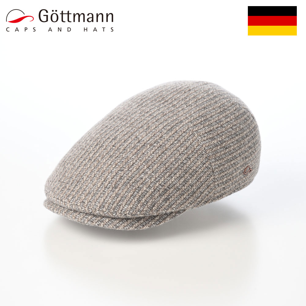 Gottmann ハンチング帽 帽子 キャップ CAP 鳥打帽 メンズ レディース 秋 冬 大きいサイズ カジュアル おしゃれ ファッション小物 ブランド ドイツ ゴットマン Haywood Stripe（ヘイウッド ストライプ） G2862713 グレーベージュ