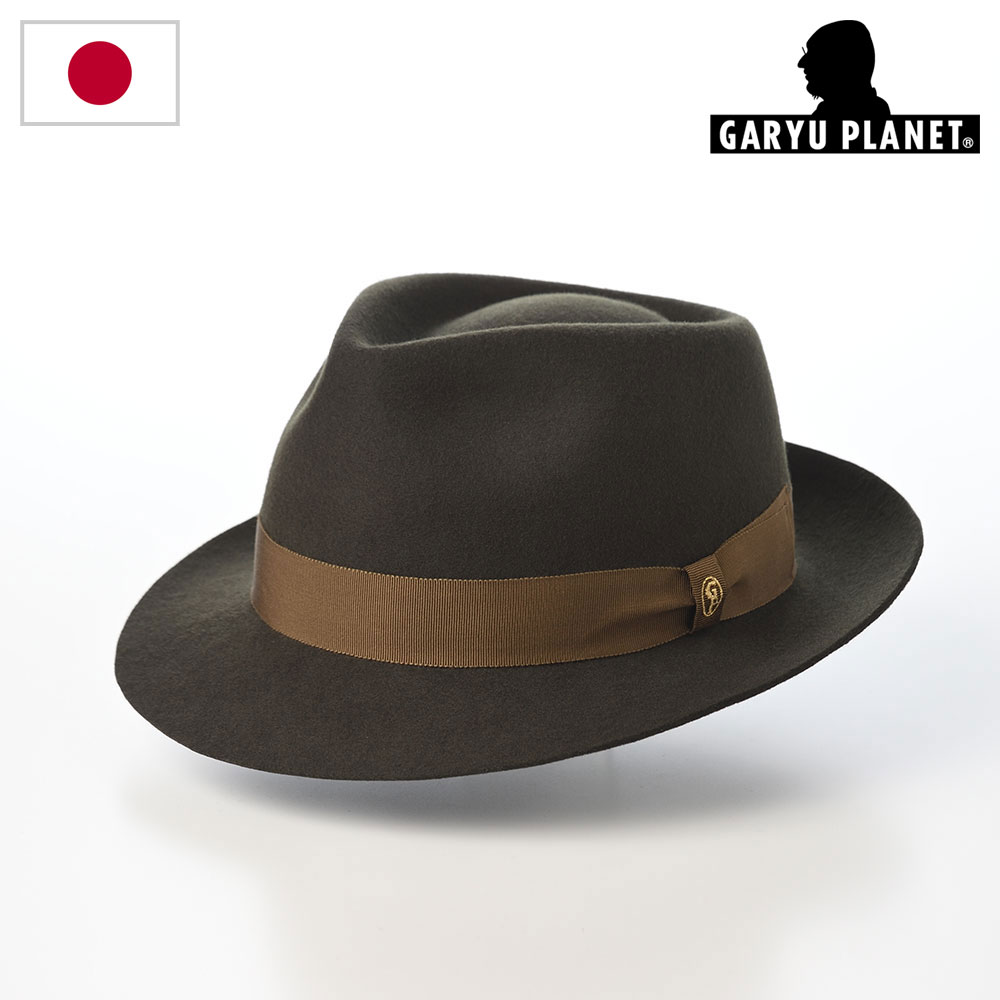 ガリュープラネット フェルトハット 中折れハット メンズ 秋 冬 フェドラ 紳士帽 中折れ帽 Classic Felt Hat(クラシックフェルトハット)812 カーキ