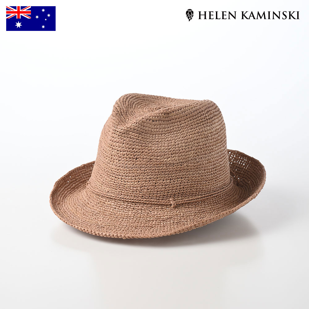 HELEN KAMINSKI 中折れハット ラフィアハット 麦わら帽子 ストローハット 春 夏 メンズ レディース 紳士帽子 おしゃれ シンプル 高級 上質 ファッション小物 オーストラリアブランド ヘレンカミンスキー SAM(サム) ヌガー 熱中症 暑さ対策