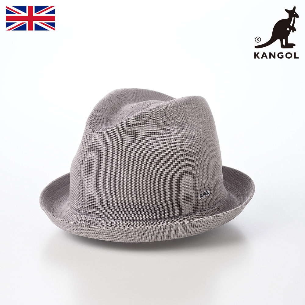 KANGOL カンゴール 帽子 中折れハット つば短め ブランド 春 夏 メンズ レディース ユニセックス ソフトハット ソフト帽 カジュアル タウンユース ファッション小物 TROPIC PLAYER(トロピック プレイヤー) グレー 熱中症 暑さ対策