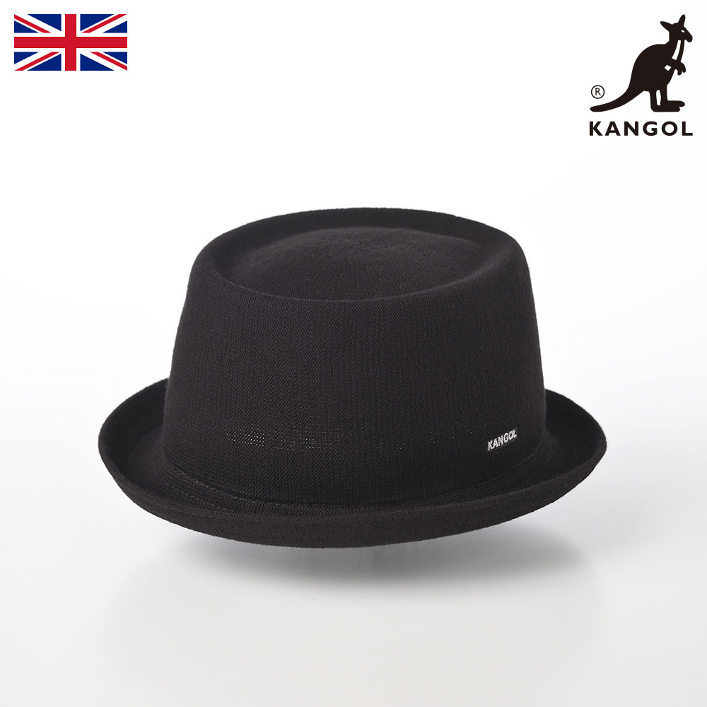 KANGOL カンゴール 帽子 ポークパイハット カンカン帽 ブランド 春 夏 メンズ レディース ユニセックス ソフト帽 カジュアル タウンユース ファッション小物 BAMBOO MOWBRAY(バンブー モウブレイ) ブラック 熱中症 暑さ対策